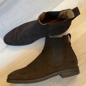 BERWICK 1707 CHELSEA BOOT - DARK BROWN SUEDE